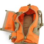 Borse di tela arancio delle grandi degli uomini borse di tela di viaggio con un sacchetto interno