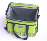 il poliestere 600D spoglia la borsa isolata di picnic con la maniglia del totalizzatore, blu/verde