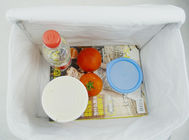 600D il poliestere 24 può borsa isolata di picnic, colore promozionale di bianco della borsa del pranzo