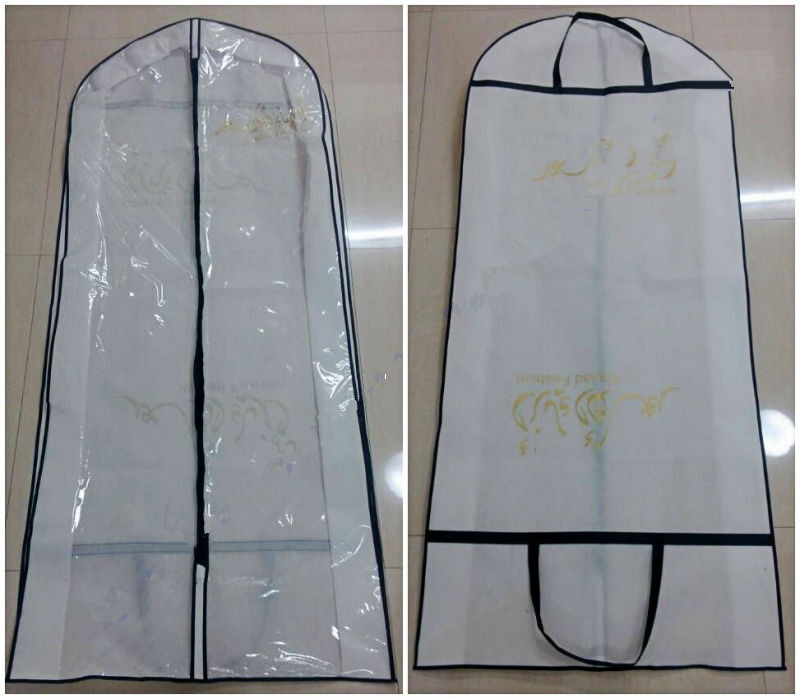 Serigrafia pieghevole d'attaccatura lunga non tessuta delle borse di indumento dei vestiti della maniglia